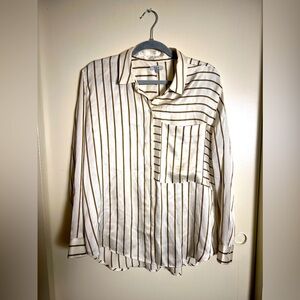 RAILS Spencer Silk Button Down Shirt, Size Large